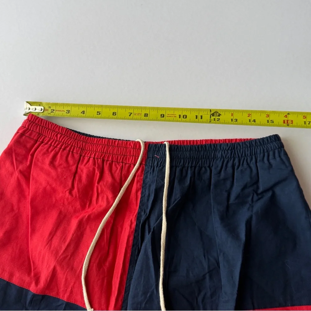 Southern Surf Mens Swim Trunks L Multicolor Color Block Mesh Lined 80s Vintage